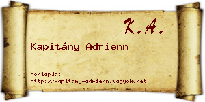 Kapitány Adrienn névjegykártya
