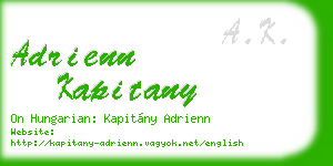 adrienn kapitany business card